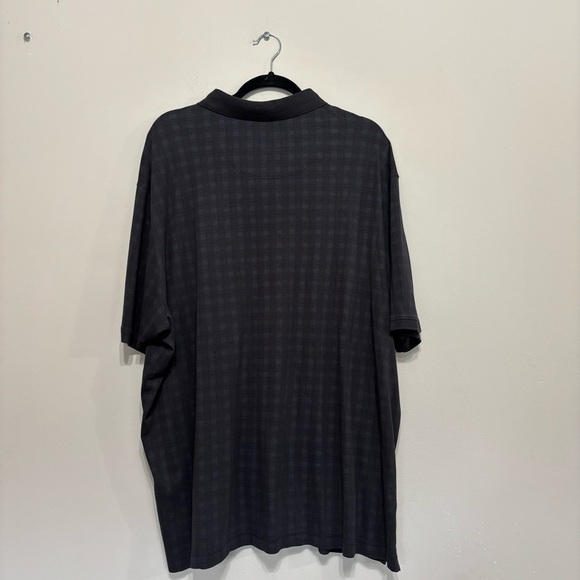 Tommy Bahama Dark Checkered Polo Shirt Size XXLITTG - Picture 3 of 4